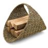 Panier à bûches en jonc