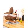 Willow picnic basket with handle and two covers