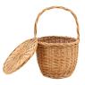 Panier à couvercle en osier clair