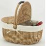 Willow basket with 2 lids