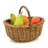 Unpeeled willow basket with handle