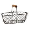 Rusty wire basket with handle