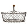 Rusty wire basket with handle