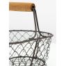 Rusty wire basket with handle