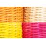 Basket in teinted rattan