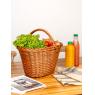 Buff willow basket with handle