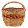 Buff willow basket with handle