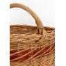Buff willow basket with handle