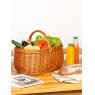 Buff willow basket with handle