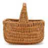 Buff willow basket with handle