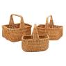 Buff willow basket with handle