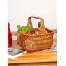 Buff willow basket with handle