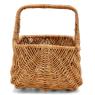 Buff willow basket with handle