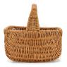 Buff willow basket with handle