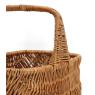 Buff willow basket with handle