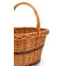 Buff willow basket with handle