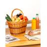 Buff willow basket with handle