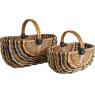 Rattan and seagrass baskets with handle