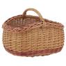 Buff willow basket with handle