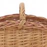 Buff willow basket with handle