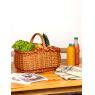 Panier en osier buff