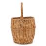 Round buff willow basket with handle