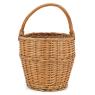 Round buff willow basket with handle
