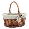Panier en osier fendu avec coeur