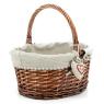 Panier en osier fendu avec coeur