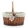 Panier en osier fendu avec coeur