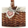 Panier en osier fendu avec coeur