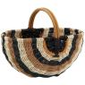 Panier en corde et rotin