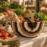 Panier en corde et rotin