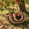 Panier en corde et rotin