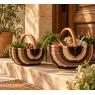 Panier en corde et rotin