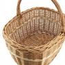 Buff willow basket with handle