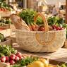 Panier en jute et rotin