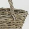 Oval basket in split grey kubu