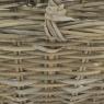 Oval basket in split grey kubu
