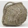 Oval basket in split grey kubu