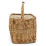 Panier en osier buff marron