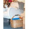 Panier en osier buff marron