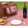 Natural willow picnic basket Vichy