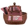 Natural willow picnic basket Vichy