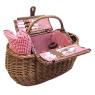 Natural willow picnic basket Vichy