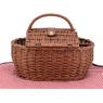 Natural willow picnic basket Vichy