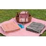Natural willow picnic basket Vichy