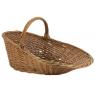 Buff willow display basket with handle