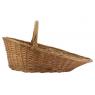 Buff willow display basket with handle