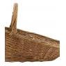 Buff willow display basket with handle